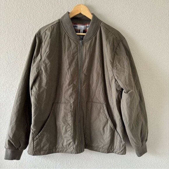 Ocean + Coast Olive Quilted Bomber Jacket – Men’s Size Large - Picture 3 of 10